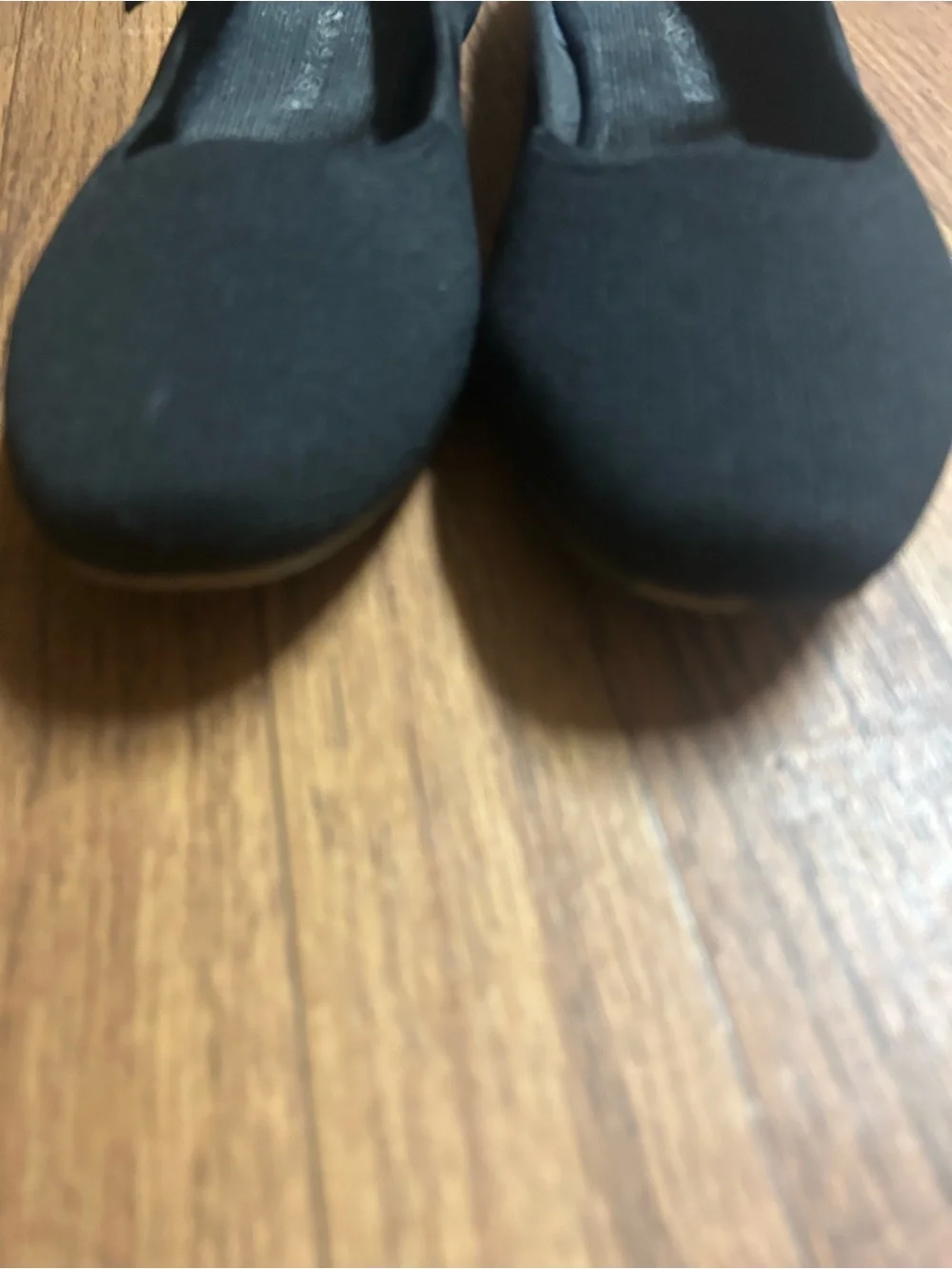 Rothy's Black Mary Jane Flats with Blue Accent